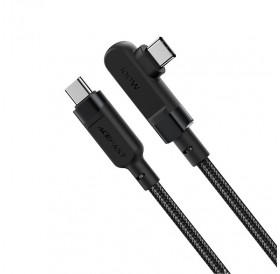 Acefast angled cable USB Type C - USB Type C 2m, 100W (20V / 5A) black (C5-03 Black)