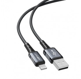 Acefast MFI USB cable - Lightning 1.2m, 2.4A gray (C1-02 deep space gray)
