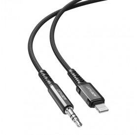 Acefast audio cable MFI Lightning - 3.5mm mini jack (male) 1.2m, AUX black (C1-06 black)