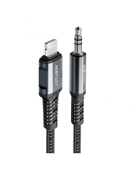 Acefast audio cable MFI Lightning - 3.5mm mini jack (male) 1.2m, AUX gray (C1-06 deep space gray)