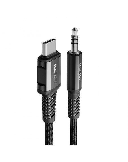 Acefast audio cable USB Type C - 3.5mm mini jack (male) 1.2m, AUX black (C1-08 black)