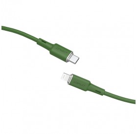 Acefast cable MFI USB Type C - Lightning 1.2m, 30W, 3A green (C2-01 oliver green)