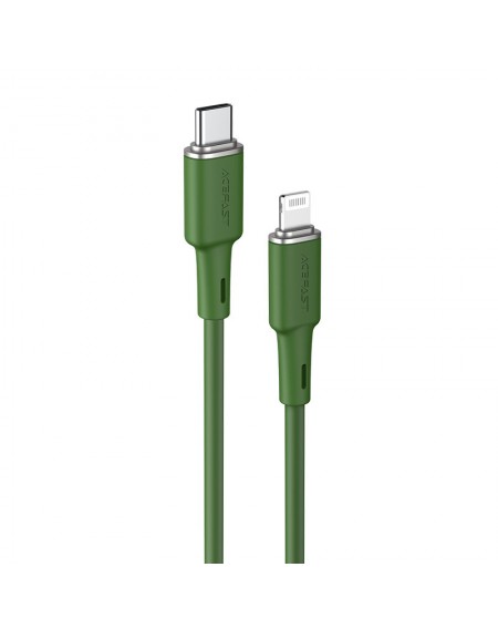 Acefast cable MFI USB Type C - Lightning 1.2m, 30W, 3A green (C2-01 oliver green)