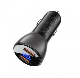 Acefast car charger 45W 2x USB, QC3.0, AFC, FCP, SCP black (B7 black)