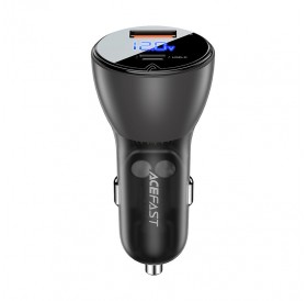 Acefast car charger 63W USB Type C / USB, PD3.0, PPS, QC3.0, AFC, FCP, SFCP black (B6 black)