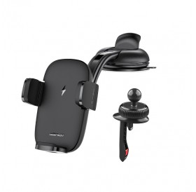 Acefast automatic phone holder for windshield, cockpit and air vent with Qi 15W wireless charger black (D10)