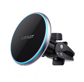Acefast Qi Wireless Car Charger with MagSafe 15W Magnetic Phone Holder on the Ventilation Grille Black (D3 black)