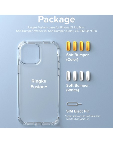 Ringke Fusion + Combo Armored Case for iPhone 13 Pro Max Housing Cover with Gel Frame, Strap - Yellow (FPB578E67)