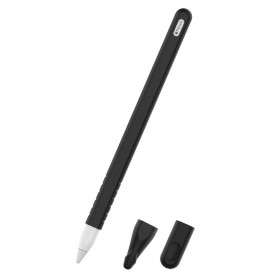 Case for Apple Pencil 2 silicone stylus overlay black