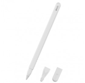 Case for Apple Pencil 2 with silicone overlay on the stylus white