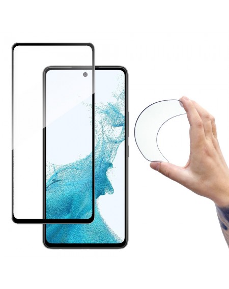 Wozinsky Full Cover Flexi Nano Glass Film Tempered Glass With Frame For Samsung Galaxy A53 5G Transparent