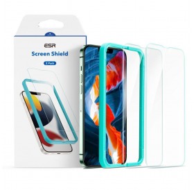 TEMPERED GLASS ESR SCREEN SHIELD 2-PACK IPHONE 13/13 PRO CLEAR