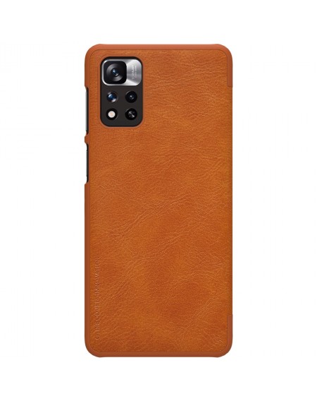 Nillkin Qin Case case for Xiaomi Redmi Note 11 Pro+ (China) / Redmi Note 11 Pro (China) / Mi11i HyperCharge camera cover holster case cover with flap brown