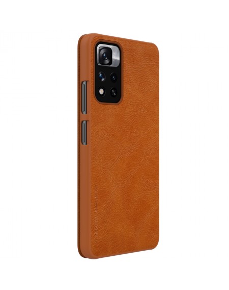 Nillkin Qin Case case for Xiaomi Redmi Note 11 Pro+ (China) / Redmi Note 11 Pro (China) / Mi11i HyperCharge camera cover holster case cover with flap brown