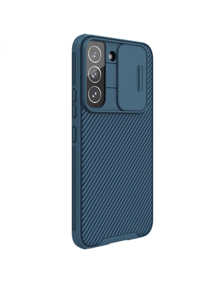 Nillkin CamShield Pro Case Armored Pouch Cover Camera Protector Camera Samsung Galaxy S22 + (S22 Plus) Blue