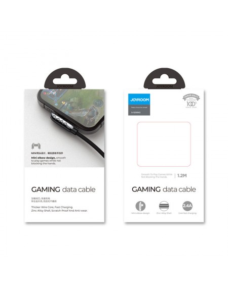 Joyroom USB Cable - Lightning Charging / Data 2.4A 1.2m Black (S-1230K3)