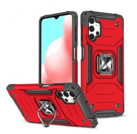 Wozinsky Ring Armor tough hybrid case cover + magnetic holder for Samsung Galaxy A23 red