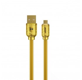 WK Design Sakin Series fast charging cable / USB data transmission - microUSB 6A 1m gold (WDC-161)