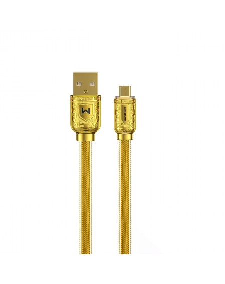 WK Design Sakin Series fast charging cable / USB data transmission - microUSB 6A 1m gold (WDC-161)