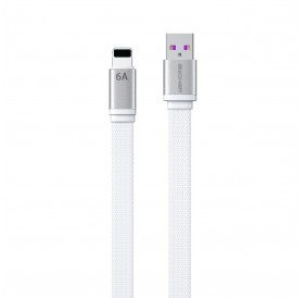 WK Design King Kong 2nd Gen series flat USB cable - Lightning fast charging / data transmission 6A 1.3m white (WDC-156i)