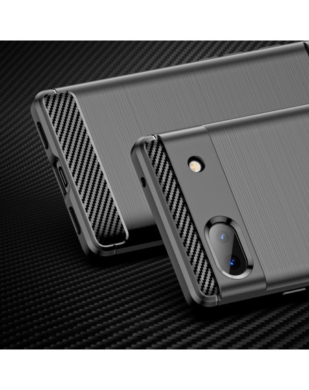 Carbon Case Flexible cover for Google Pixel 6a black