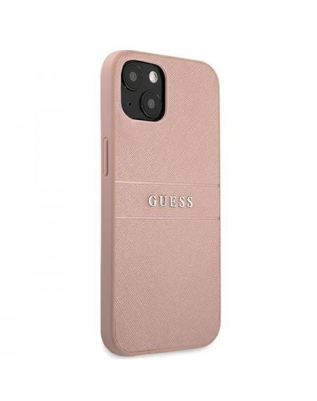 Guess GUHCP13MPSASBPI iPhone 13 6,1" różowy/pink hardcase Saffiano Stripe