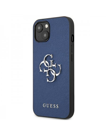 Guess GUHCP13MSA4GSBL iPhone 13 6,1" niebieski/blue hardcase Saffiano 4G Metal Logo
