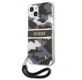 Guess GUHCP13SKCABBK iPhone 13 mini 5,4" czarny/black hardcase Camo Strap Collection