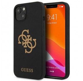 Guess GUHCP13SLS4GGBK iPhone 13 mini 5,4" czarny/black hard case Silicone 4G Logo