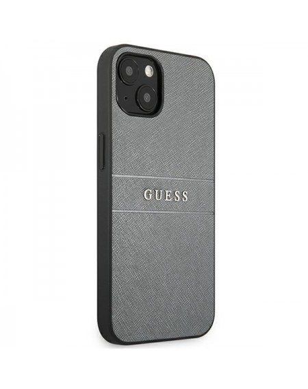 Guess GUHCP13SPSASBGR iPhone 13 mini 5,4" szary/grey Saffiano Strap