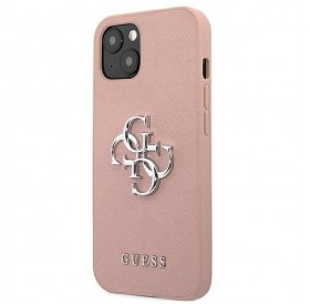 Guess GUHCP13SSA4GSPI iPhone 13 mini 5,4" różowy/pink hardcase Saffiano 4G Metal Logo