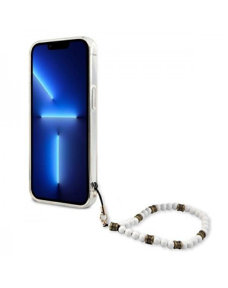 Guess GUHCP13XKPSWH iPhone 13 Pro Max 6,7" Transparent hardcase White Pearl