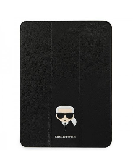 Karl Lagerfeld KLFC12OKHK iPad 12.9" Pro 2021 Book Cover czarny/black Saffiano Karl Head