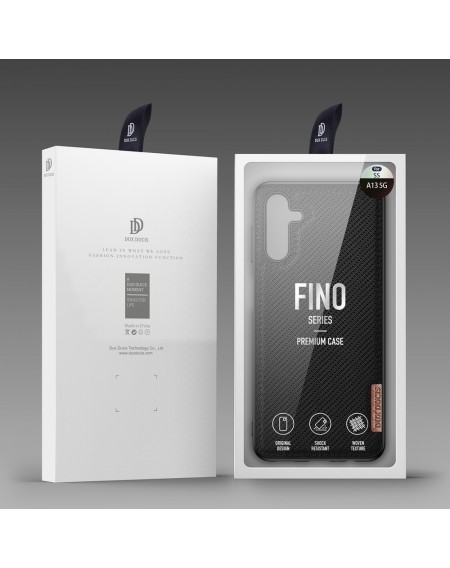 Dux Ducis Fino case is nylon covered Samsung Galaxy A13 5G black