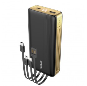 Dudao K4Pro powerbank with built-in cables 20000mAh LED display black