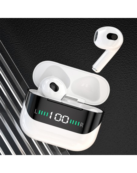 Dudao U15 TWS in-ear headphones with charge status indicator white (U15)
