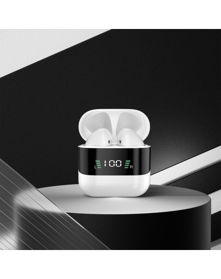 Dudao U15S TWS in-ear headphones with charge status indicator white (U15S)