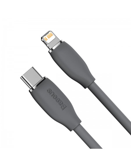 Baseus cable, USB Type C - Lightning 20W cable, 1.2 m long Jelly Liquid Silica Gel - black