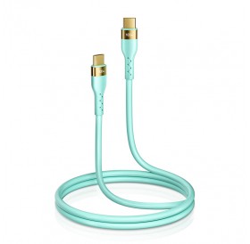 Joyroom Liquid Silicone USB Type C - USB Type C charging / data cable PD 100W 1.2m green (S-1250N18-10)