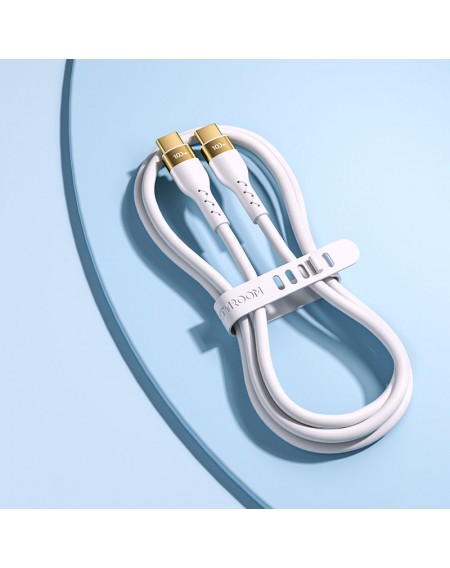 Joyroom Liquid Silicone USB Type C - USB Type C charging / data cable PD 100W 2m white (S-2050N18-10)