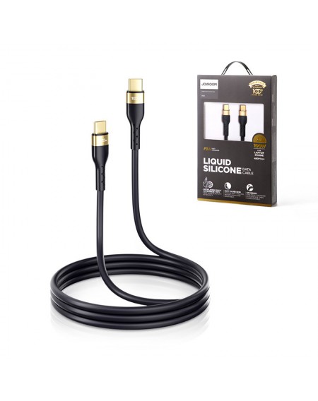 Joyroom Liquid Silicone USB Type C - USB Type C charging / data cable PD 100W 2m black (S-2050N18-10)