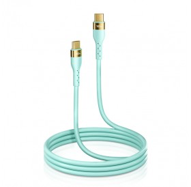 Joyroom Liquid Silicone USB Type C - USB Type C charging / data cable PD 100W 2m green (S-2050N18-10)