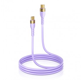 Joyroom Liquid Silicone USB Type C - USB Type C charging / data cable PD 100W 2m purple (S-2050N18-10)