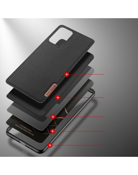 Dux Ducis Fino case is nylon covered Samsung Galaxy A33 5G black