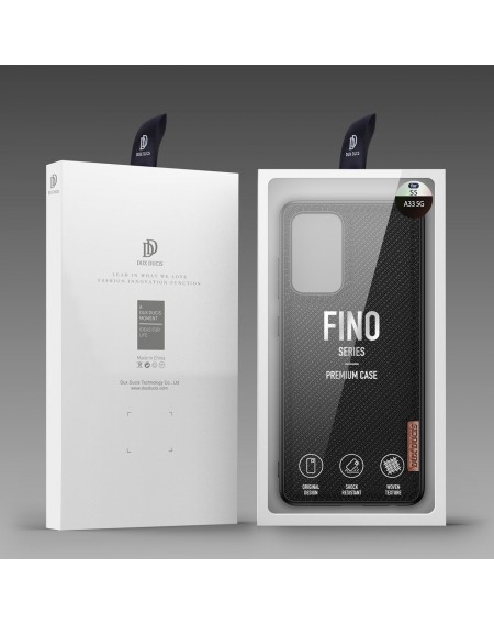 Dux Ducis Fino case is nylon covered Samsung Galaxy A33 5G black