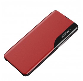 Eco Leather View Case elegant case with a flip cover and stand function for Samsung Galaxy A33 5G red
