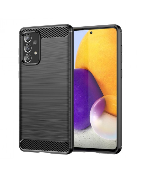 Carbon Case Flexible TPU cover for Samsung Galaxy A73 black