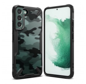 Ringke Fusion X case armored cover with frame for Samsung galaxy s22 + (s22 plus) black camo black