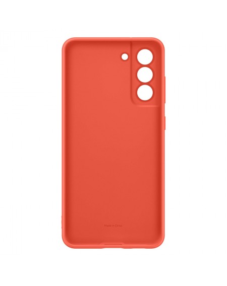 Samsung Silicone Cover Rubber Silicone Cover Case for Samsung Galaxy S21 FE Coral (EF-PG990TPE)