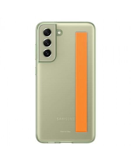 Samsung clear strap cover case for Samsung galaxy s21 fe olive (ef-xg990cme)